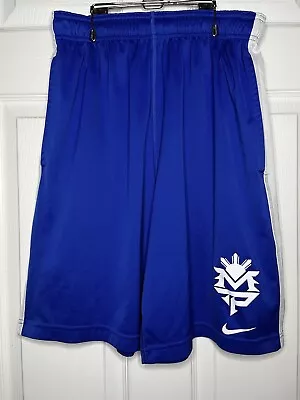 Nike Dri-Fit Manny Pacquiao PAC-MAN Blue White Shorts Men’s Size Small Rare • $50