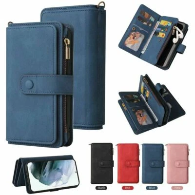 $21.99 • Buy For Oppo A3S A5S A7 A73 A72 V5 V13 F19 Find X3Pro Zipper Leather Flip Purse Case