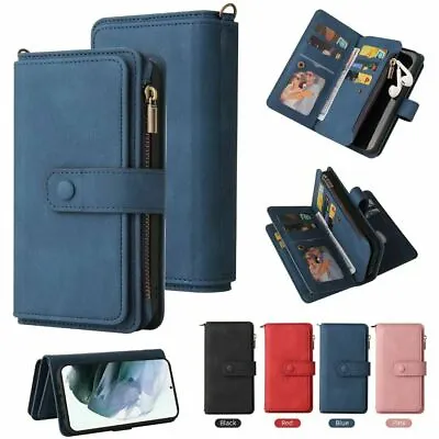 For Oppo A78 A5S A7 A73 A72 V5 V13 F19 Find X3Pro Zipper Leather Flip Purse Case • $22.99