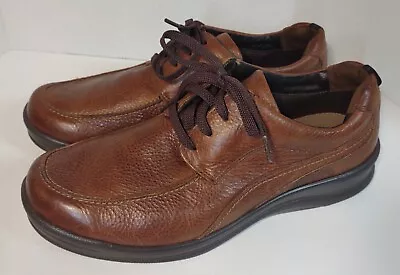SAS Move On Oxfords Men's Size 12M Brown Leather Comfort Shoes USA • $49.88