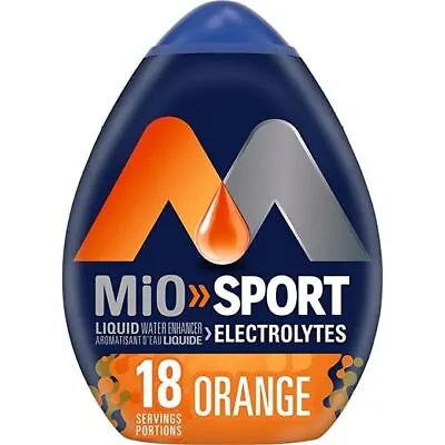 MiO Sport Orange Electrolyte Liquid Water Enhancer 48mL/1.6 Fl Oz • £9.38