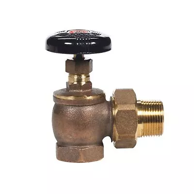 B &amp;amp;amp;amp; K Steam Radiator Valve 1-1/4   Fpt X 1-1/4   Mpt Angl... • $71.41