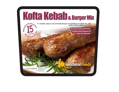 Middleton Foods Kofta Kebab & Burger Mix 1kg Catering Pouch • £13.49