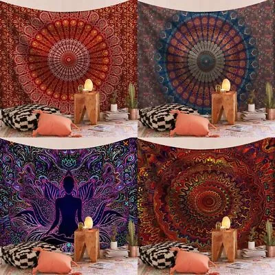 Throw Rug Wall Hanging Blanket Indian Mandala Tapestry Bohemian Tapestries • $13.62
