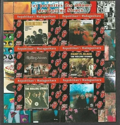 £3.95 • Buy The Rolling Stones Album Covers Stamps Sheet Set F.used /cto 2022-Madigasikara