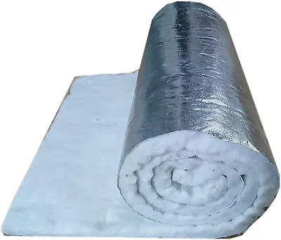 Ceramic Fiber Blanket Insulation Mat Single Sided Aluminum Foil Facing 2300℉ For • £27.92