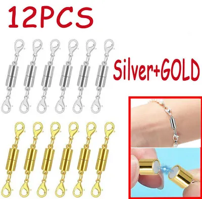 12Pcs Necklace Clasp Magnetic Jewelry Locking Clasps And Closures Bracelet • $5.89