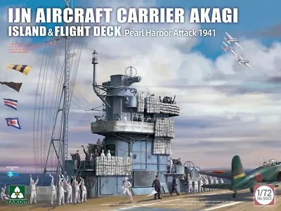 1/72 IJN Aircraft Carrier Akagi Island & Flight Deck Pearl Harbor Attack 1941 • $94.95