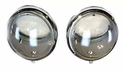 1950-1967 Vw T2 Bus Headlight Assembly / Bucket Smooth Lens Set Of 2 • $320.85