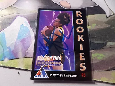 MATTHEW RICHARDSON Signed Rookie Card 1994 AFL Select Football RICHMOND RC • $100