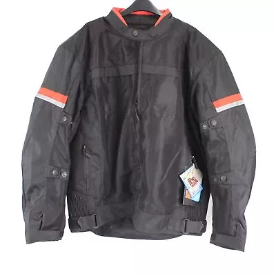 WCL Apparel Motocross Padded Riding Coat In Black And Red - Men's Size US 4XL • $29.95