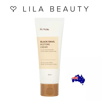 IUNIK Black Snail Restore Cream 60ml Face Skin Moisturizer Hydrate Soothe • $32