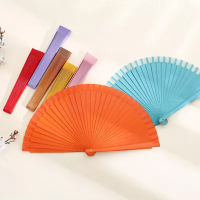 £4.75 • Buy Spanish Dance Performance Wooden Fans Wedding Clothing Accessories Folding Fan