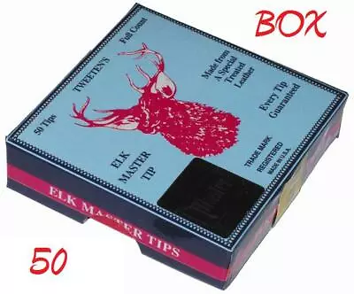 BOX OF 50 Elk Master 9.5mm Size Pool Snooker Billiard Cue Tips Glue On Type • $65.21