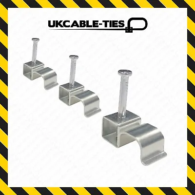 £4.49 • Buy Metal Flat Cable Clips 1.5mm To 6mm New Fire Resistant