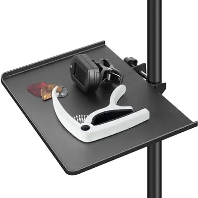 Music Stand Clamp-on Tray Rack Holder Microphone Stand Shelf Adjustable Metal... • $18.75