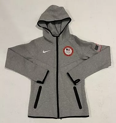 Nike Women United States Olympic Team Zip Up Hoodie Jacket Gray Size Small • $29.95