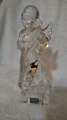 MIKASA LEAD CRYSTAL 8  ANGEL FIGURINE Angelic Harp GERMANY Herald Collection(B1) • $9.99