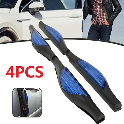 4x REFLECTIVE CAR DOOR EDGE GUARD PROTECTORS BLUE • £4.96