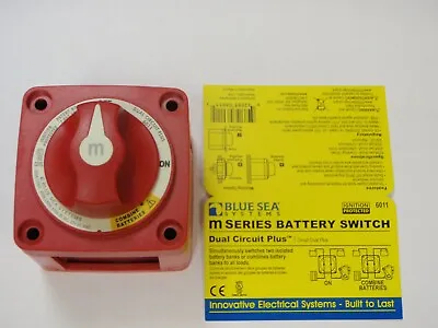 Battery Switch Blue Sea 6011 Dual Circuit Plus M SERIES START HOUSE MARINE BOAT • $99.46