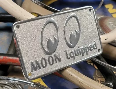 $59.99 • Buy Cast Aluminum MQQN PLAQUE Drag Racing HOT ROD Custom Speed Mooneyes Vtg Moon V8