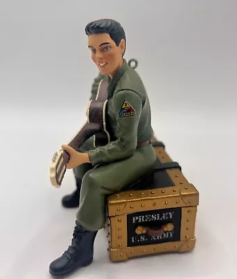 Elvis Presley Ornament Army Steamer Trunk Guitar - 2000 EPE (Not Working!) • $0.99