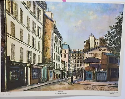 4 Paris Maurice Utrillo Lithographs 4  MONTMARTRE SCENES  1960 Signed In Plate • $75