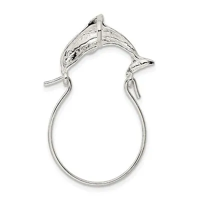Sterling Silver Dolphin Charm Holder Jewerly 37mm X 25mm • £17.90