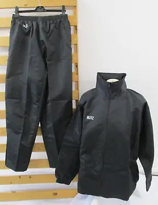 Showerproof Suit Tracksuit Jacket & Trousers Black Medium • $24.90