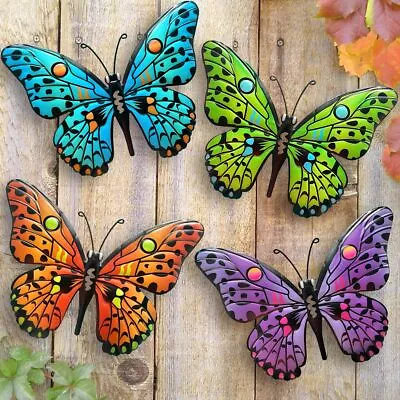 Metal Butterfly Wall Decor - 9.5  Outdoor Fence Wall Art Decor Hanging For Ga... • $28.82