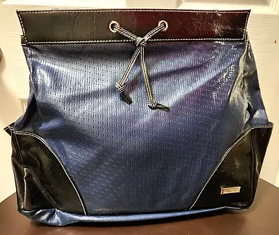 NEW - MICHE - Prima Bag Shell -  Janice  Black & Blue Faux Leather • $14.95