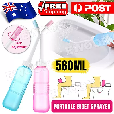 560ML Hygiene Care Washer Water Travel Bidet Sprayer Peri Portable Bottle Shower • $12.85