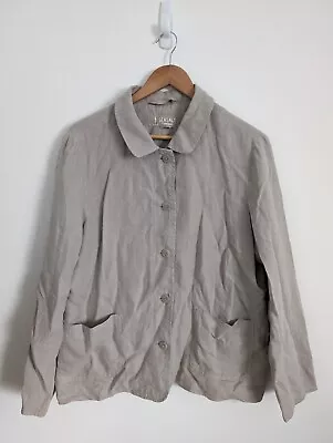 Women's Seasalt Coastal Paddle Linen Chore Jacket Size 16 • £29.99