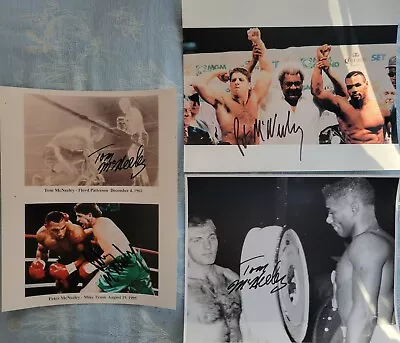 3 Signed Photos Pete McNeeley Vs Mike Tyson & Tom McNeeley Vs Floyd Patterson • $25