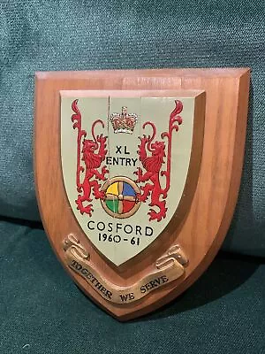 Vintage Wooden Royal Air Force RAF Cosford Plaque Shield Crest XL Entry 1960-61 • £9