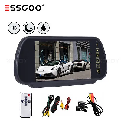 ESSGOO 7  Reversing Backup Parking Camera Night Vision+HD Monitor Kit Waterproof • £45.74