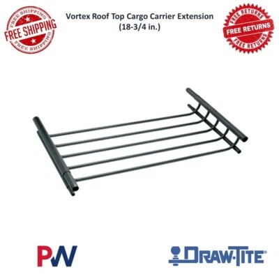 $134.68 • Buy Draw-Tite 59401 Vortex Blackk Roof Top Cargo Carrier Extension (18-3/4 In.)