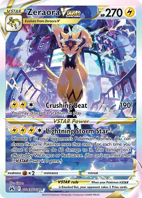 Zeraora VSTAR GG43/70 Rare Holo VSTAR | Crown Zenith Galarian Gallery | Pokemon  • $25