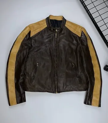 🚨 Vent Couvert Paris Vintage Leather Jacket Bomber Riri • $95