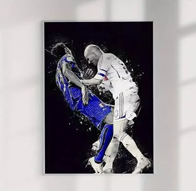 Zinedine Zidane Poster Headbutt *Picture Frame Is Not Included. • $44.85