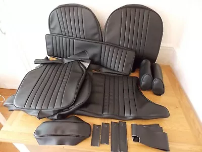 Mgb Gt Front SEATS COVERS. ALL Black Vinyl + Mgb Gt.rears Covers.Fits 1970 To 81 • $341.92