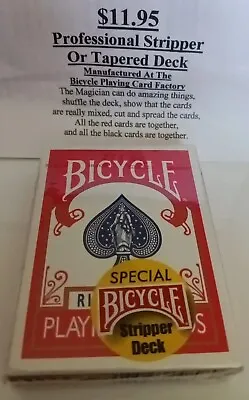 Stripper Deck / Tappered Red Bicycle Deck - Close Up / Street Magic • $10.95