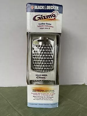 Black And Decker ELECTRIC CHEESE GRATER Rechargeable GIZMO Cordless 3 Blades LN • $9.99