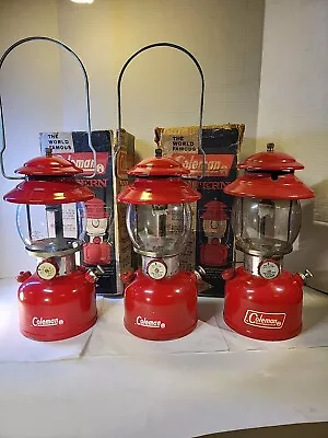 Lot Of 3 VTG Coleman Model 200A Red Lantern 196319641965 UNTESTED  • $156.50