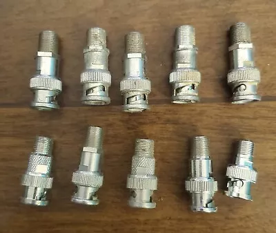 10 Male Coaxial BNC To Female Coaxial F-type Adapter  CCTV • $9