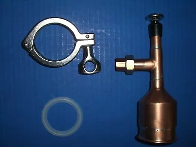 Topper Moonshine Still Beer Keg Copper Pipe Column Adapter Tri Clamp Alcohol • $54.99