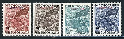 Trieste Zone B Scott #61-64 MNH OVPT VUJNA-STT Communist Party CV$4+ • $4.25