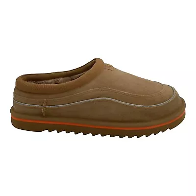 Ugg Tasman Cali Wave Chestnut Suede Men's Sheepskin Comfort Slippers Us Size 11 • $89