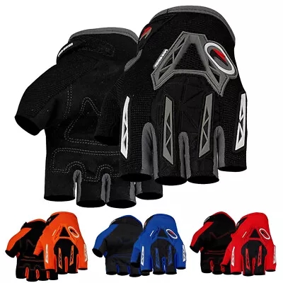 Motorcycle Half Finger Gloves Off-road Racing Cycling Riding Fingerless Gloves • $11.98