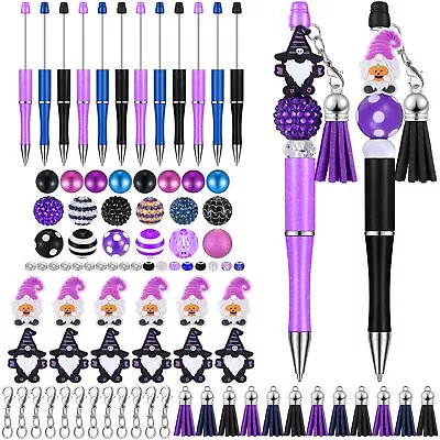 Colarr 12 Sets Beadable Pens Bulk Bead Pens With Colorful Beads Tassels Clasp... • $24.28